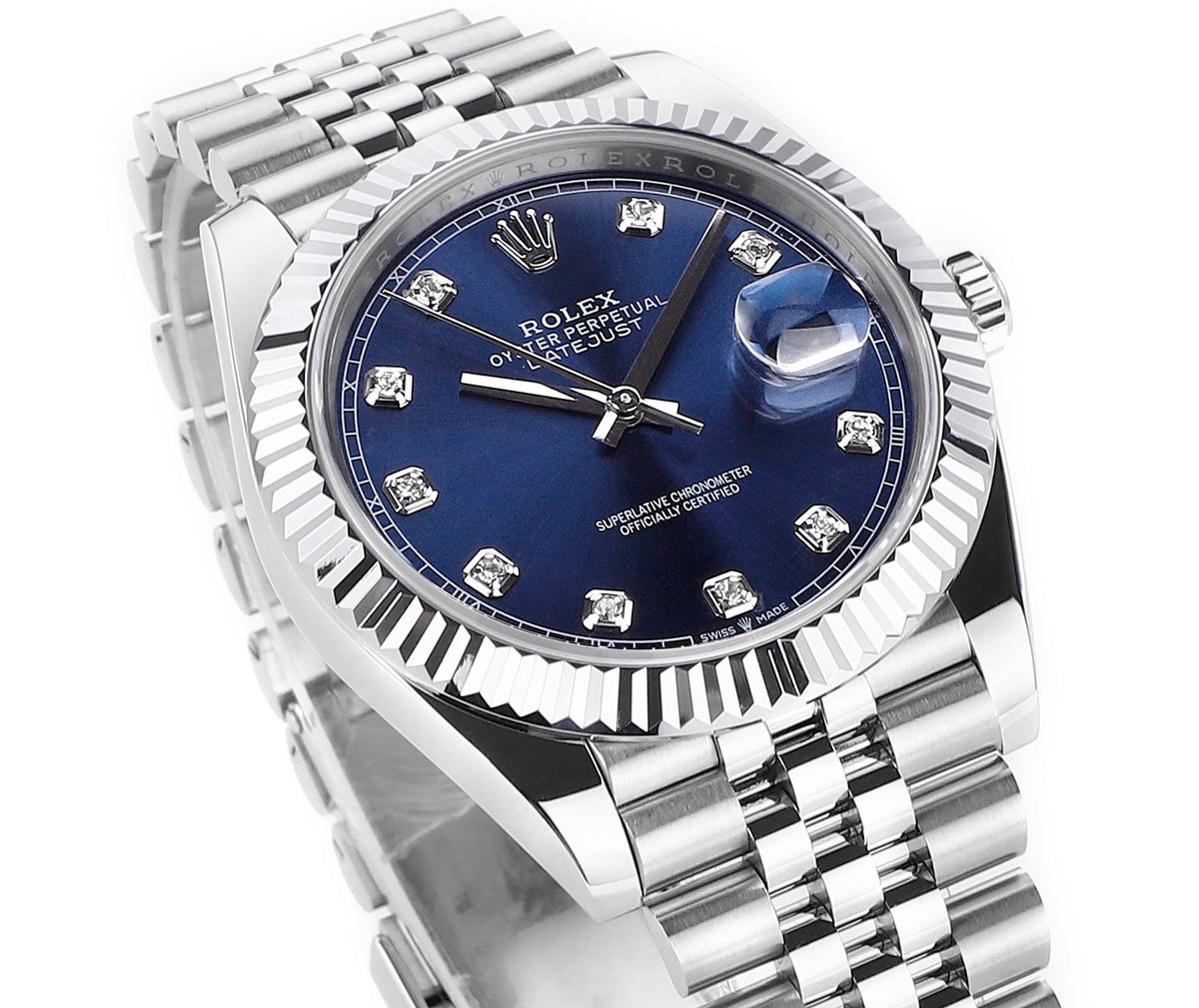Blue & Diamond 41MM Watch