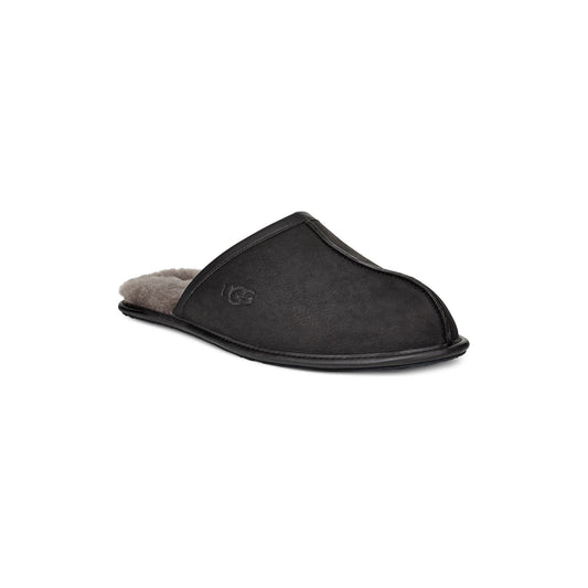 UGG Men's Scuff Leather Slipper in Black