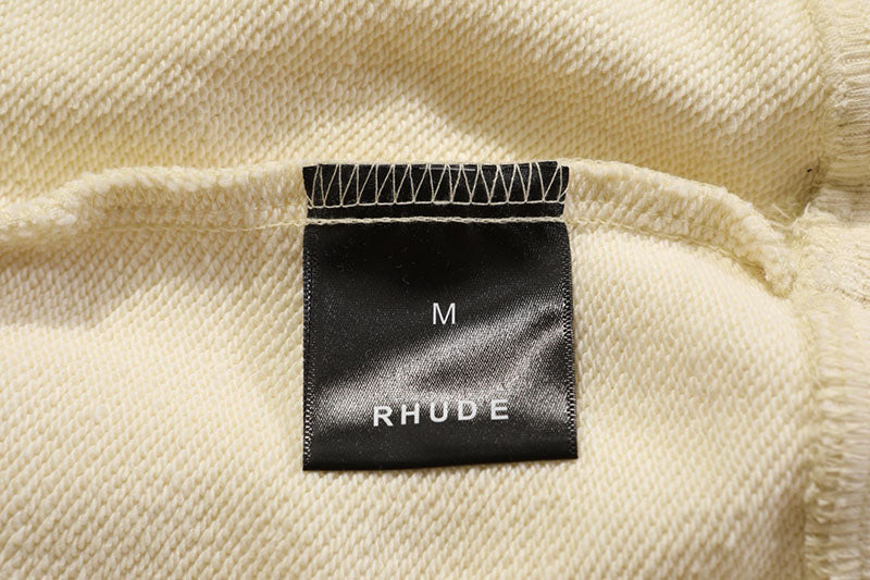 RHUDE embroidered slogan logo sweatshirts