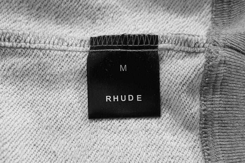 RHUDE embroidered slogan logo sweatshirts