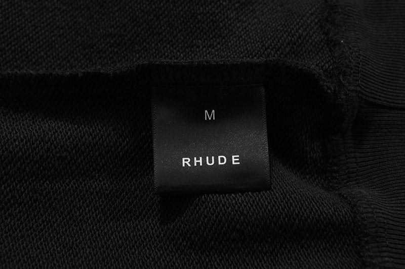RHUDE embroidered slogan logo sweatshirts