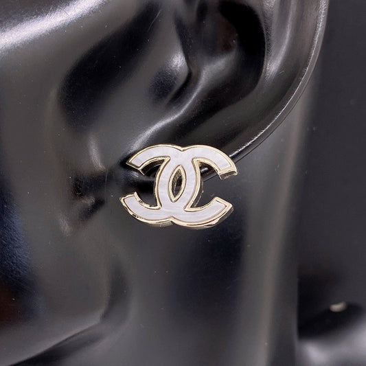 18K Chanel Marble Earrings