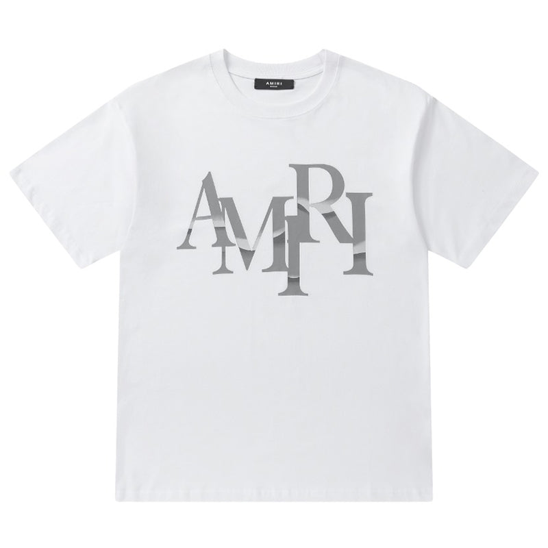 AMRI Staggered Logo Print Cotton Jersey T-Shirt