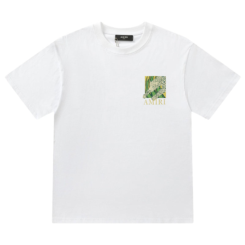 AMRI Men's Black Leopard T-shirt