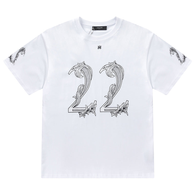 AMRI 22 Logo-Printed Crewneck T-Shirt
