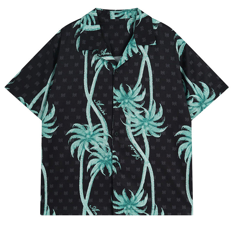 AMRI Twisted Palms silk shirt