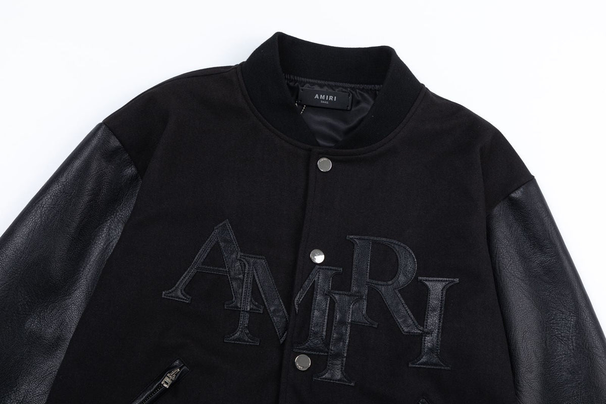 AMRl Staggered Logo Varsity Jacket