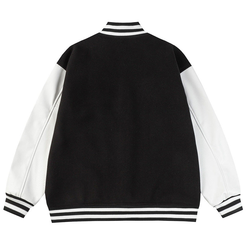 AMRI Logo-Appliquéd Leather Bomber Jacket