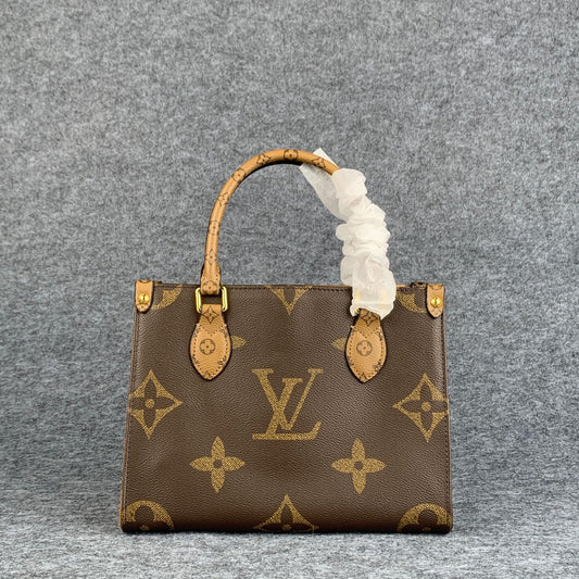 LV ONTHEGO GM GIANT REVERSE BROWN