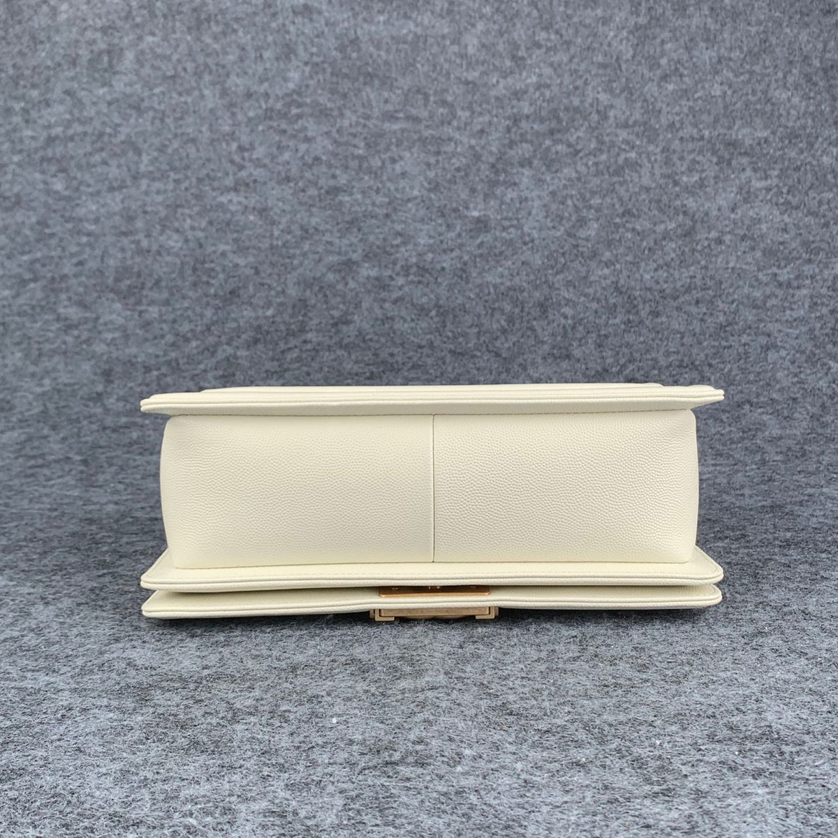 Chanel Boy Old Medium Flap Bag Off White Caviar Leather