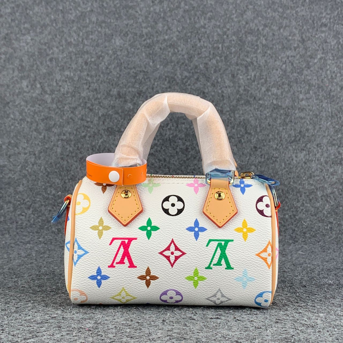 LV x Takashi Murakami Nano Speedy White Multicolored