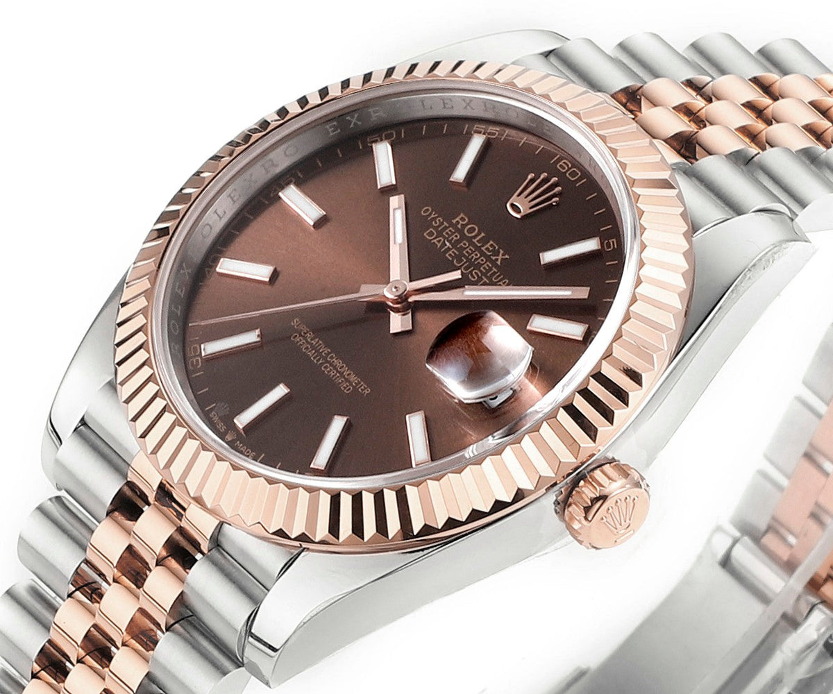 Chocolate & Rose Gold 41MM Watch
