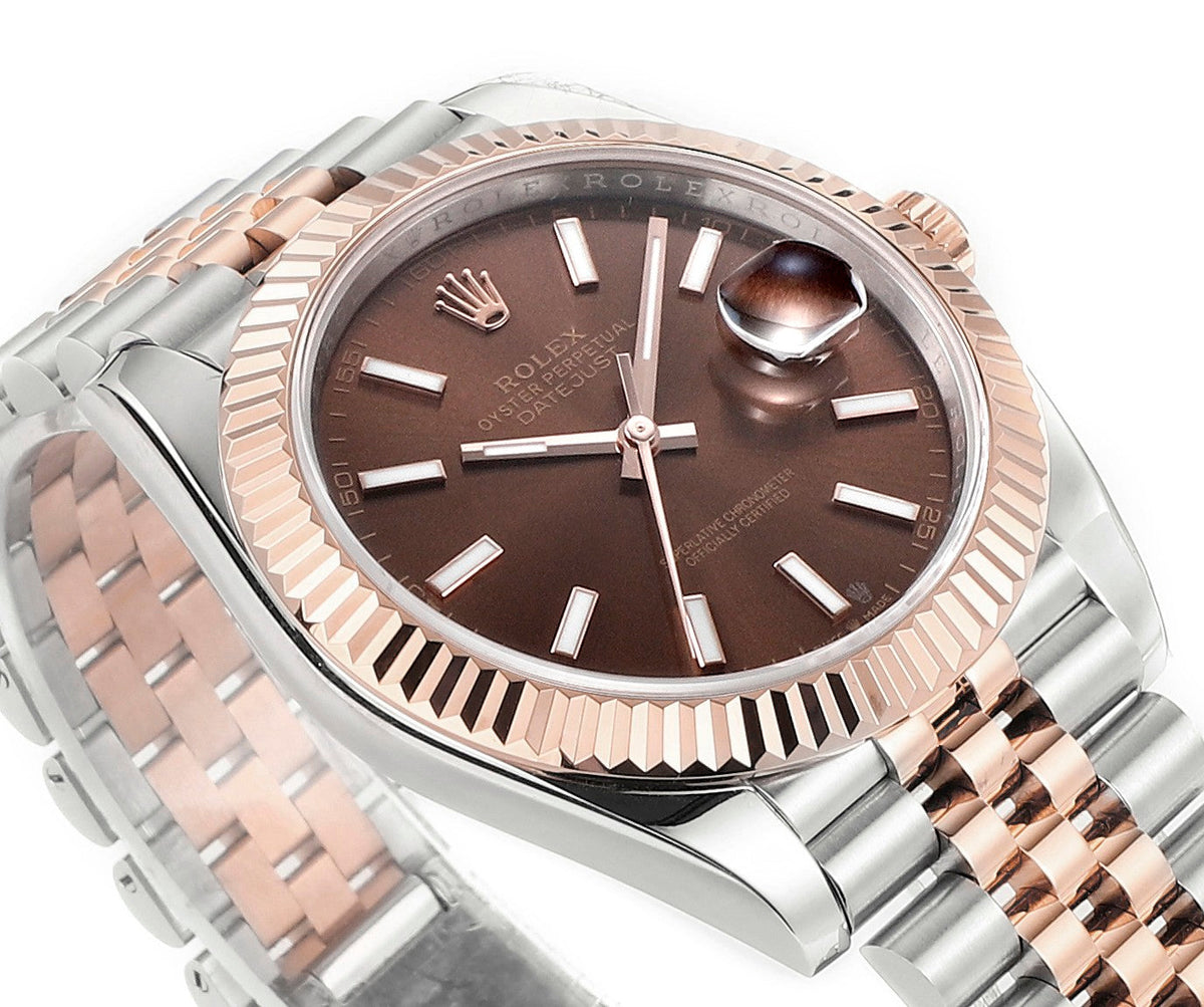 Chocolate & Rose Gold 41MM Watch