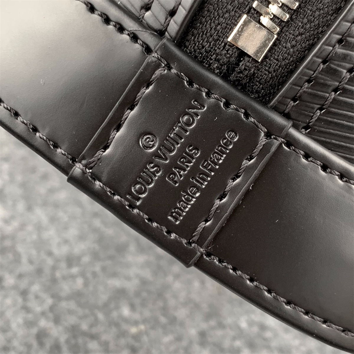 LV Alma BB in Black Epi Leather
