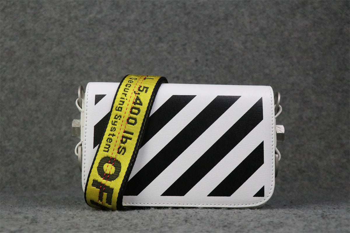 Off-White Diag Flap Crossbody Bag 'White/Black'