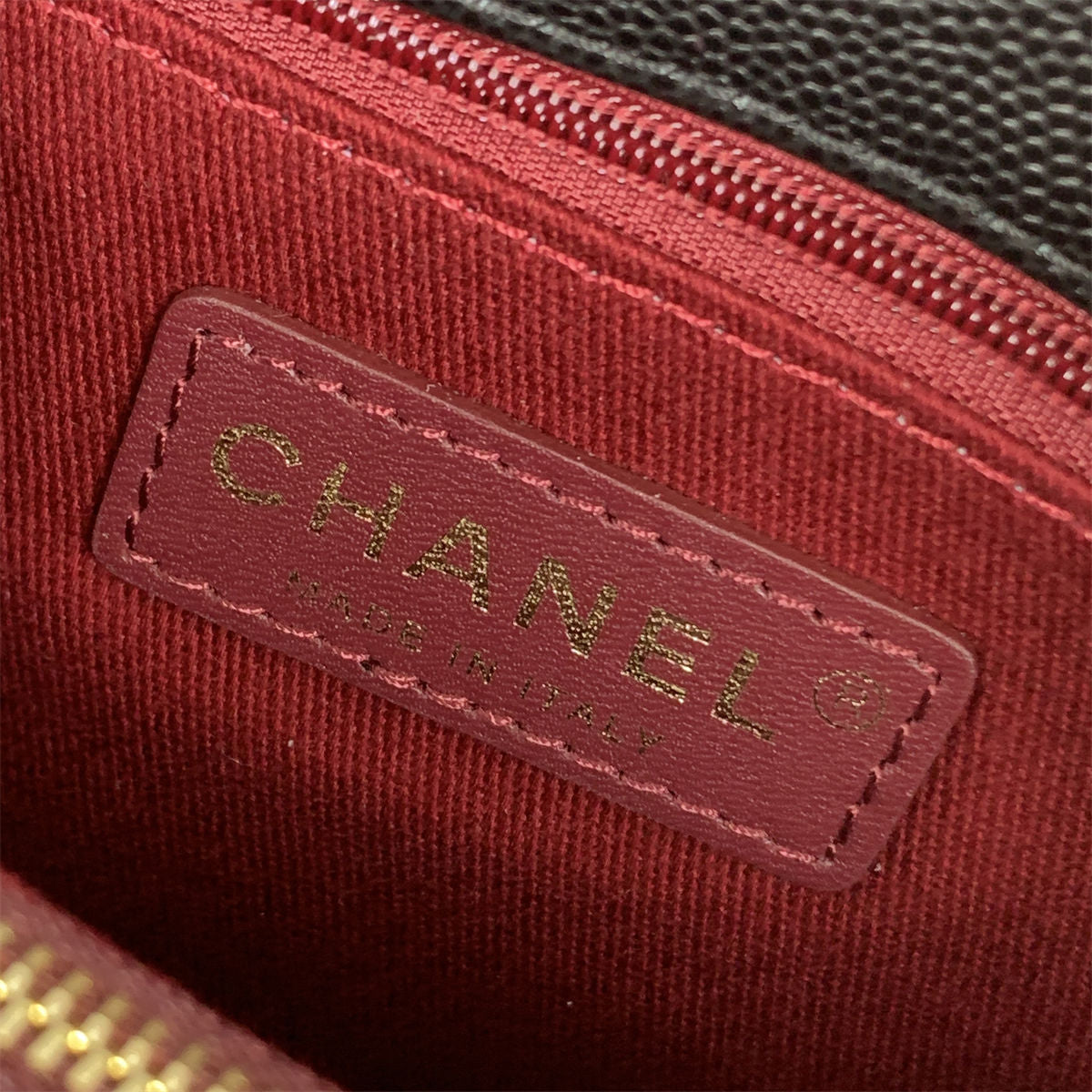 Chanel Caviar Lizard Quilted Small Coco Handle Flap