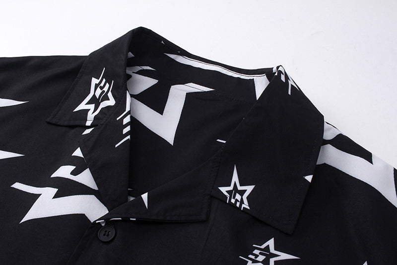 Sp5der Star Pattern Short-sleeved Shirt