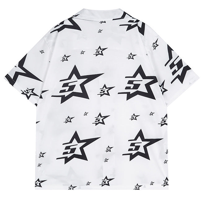 Sp5der Star Pattern Short-sleeved Shirt