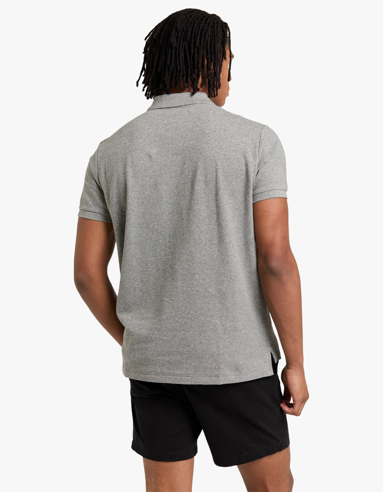 Custom Slim Fit Mesh S/S Polo Shirt - Canterbury Heather