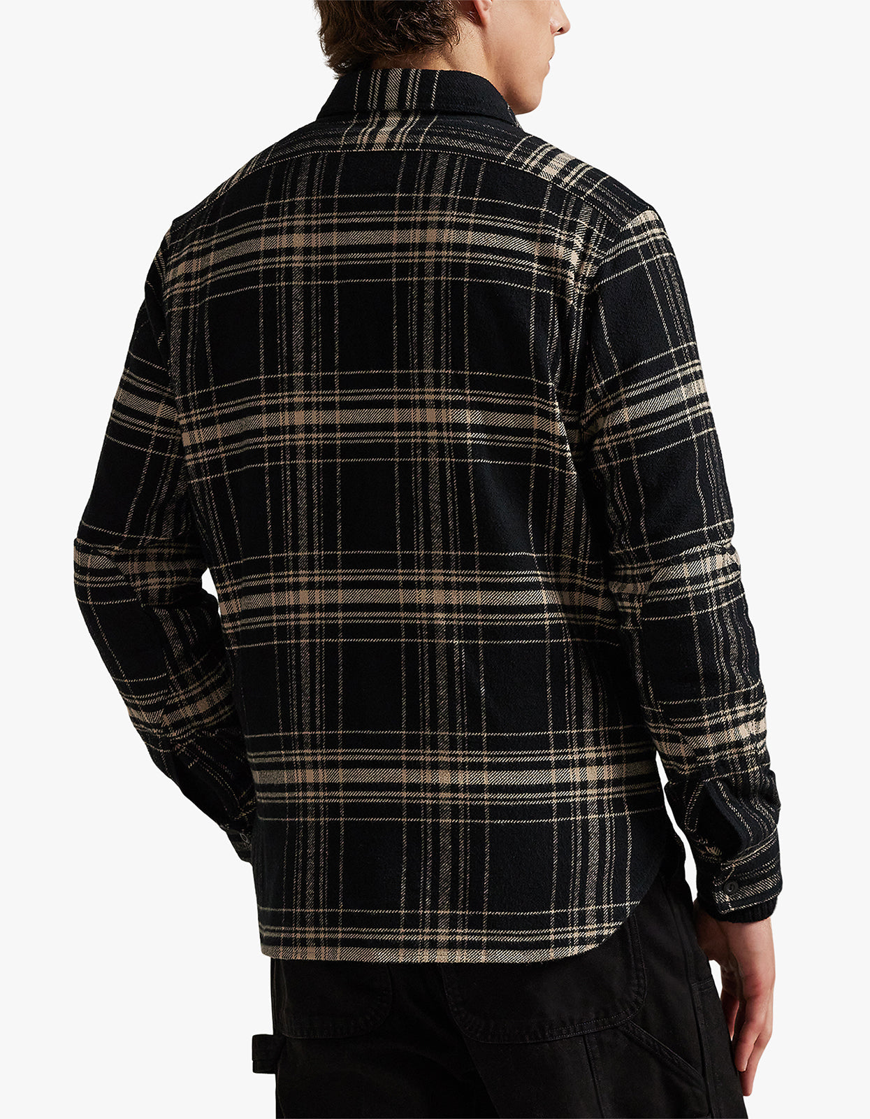 Classic Fit Plaid Flannel Workshirt - 7000 Black Cream