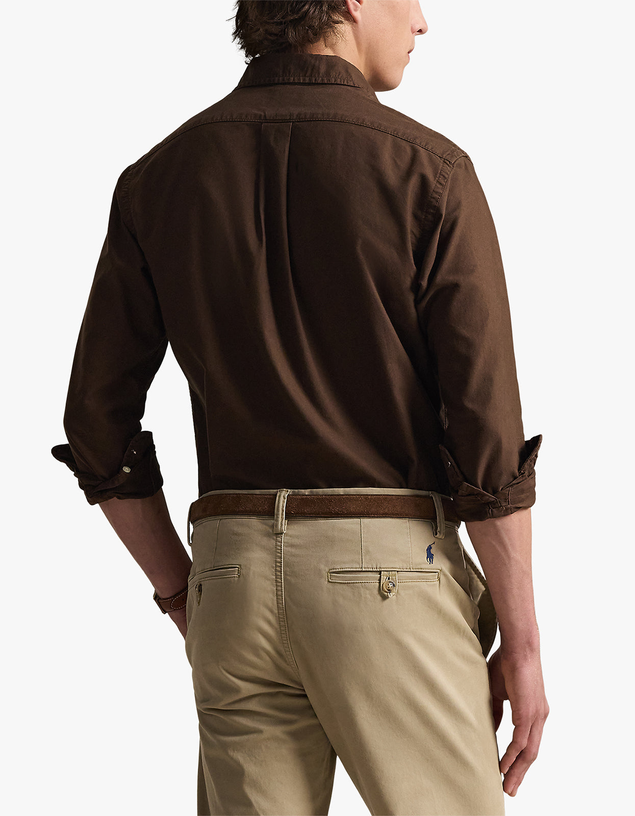 Custom Fit Garment Dyed Oxford Shirt - Nutmeg Brown
