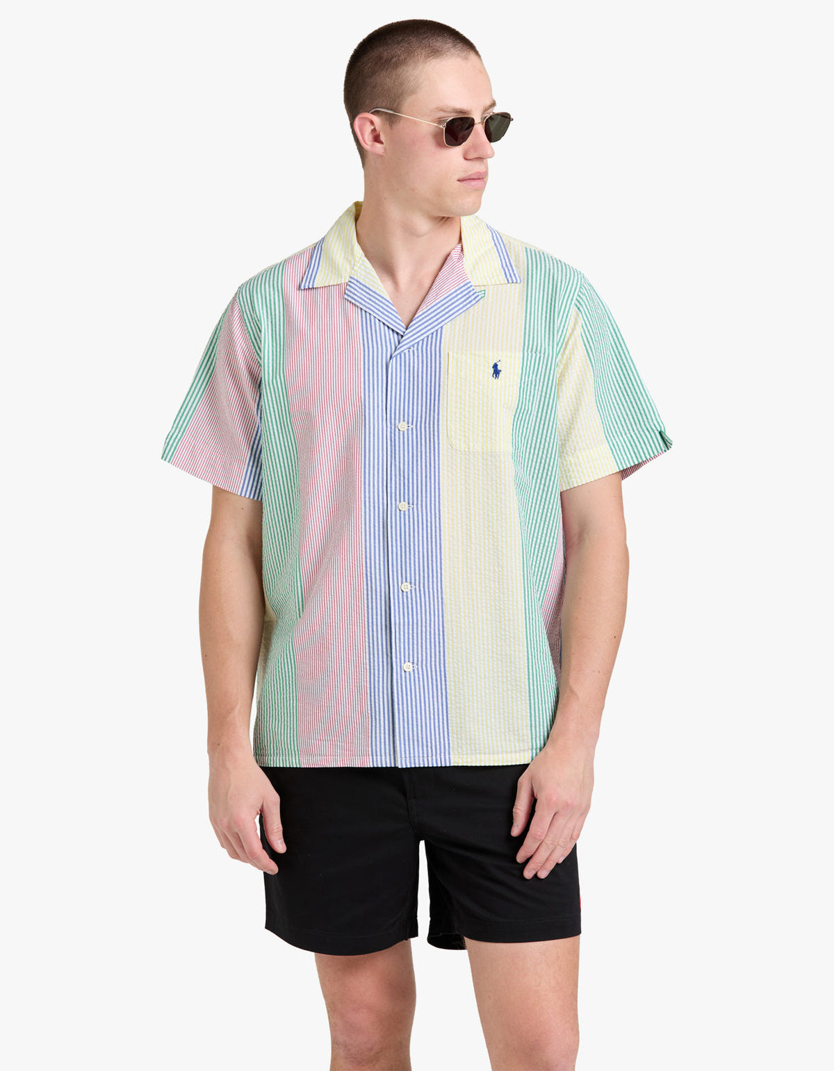 Classic Fit Striped Seersucker Shirt - 5011 Multi Stripe