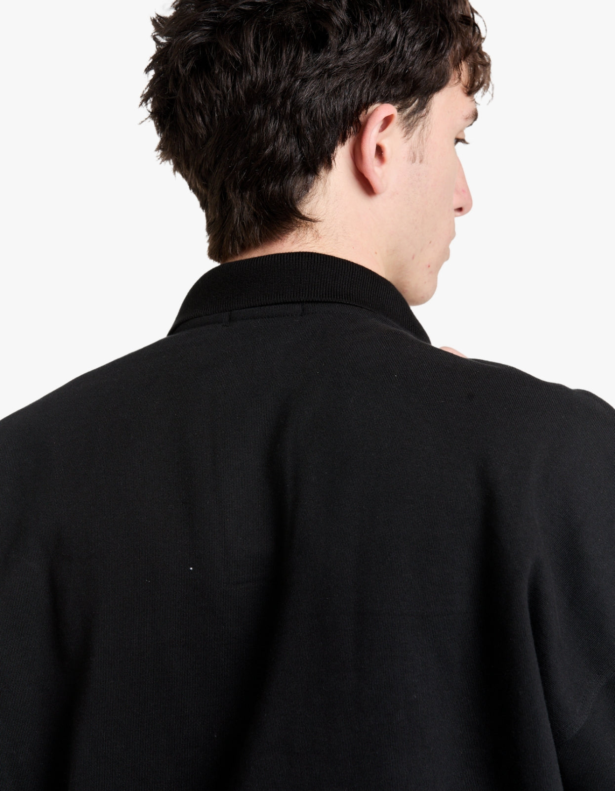 Relaxed Fit Logo Collared Sweatshirt - Polo Black