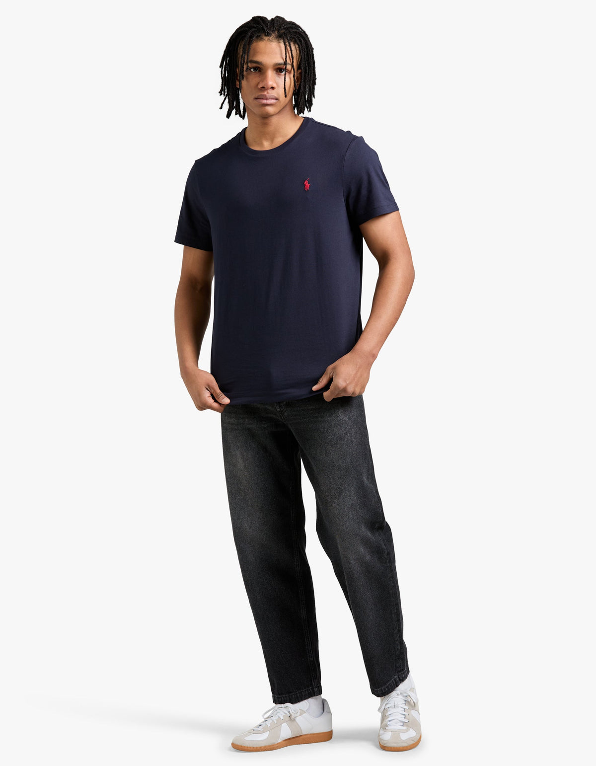 Custom Slim Fit Crew Neck T Shirt - Ink