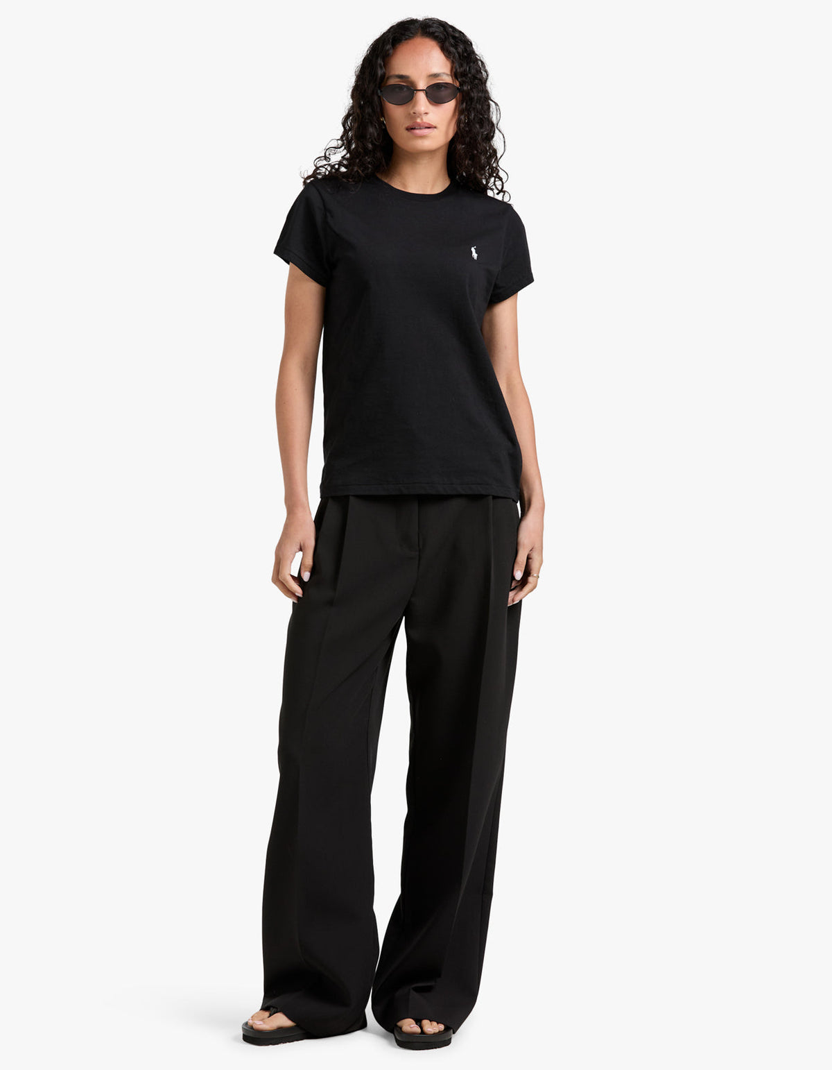 Crewneck Short Sleeve T Shirt - Black