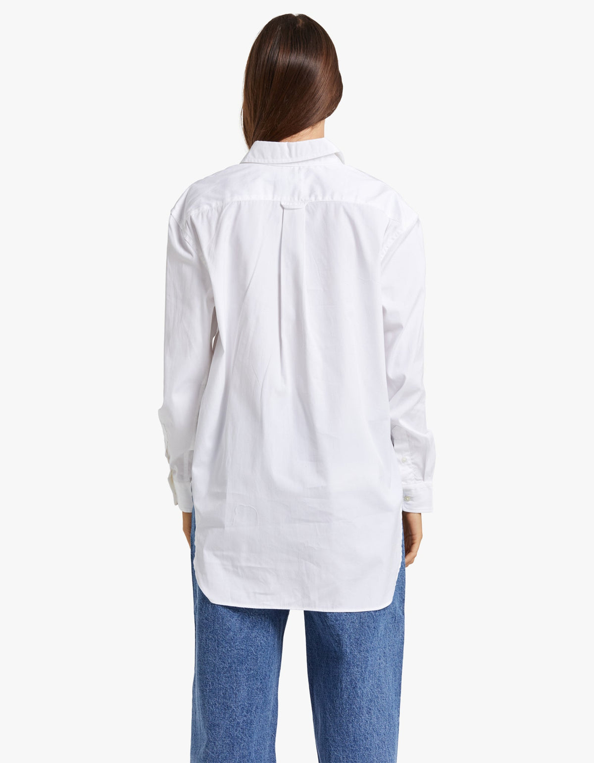 L/S Button Front Shirt - White