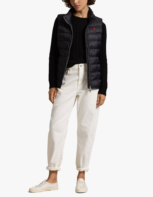 Water Repellent Quilted Packable Vest - Polo Black