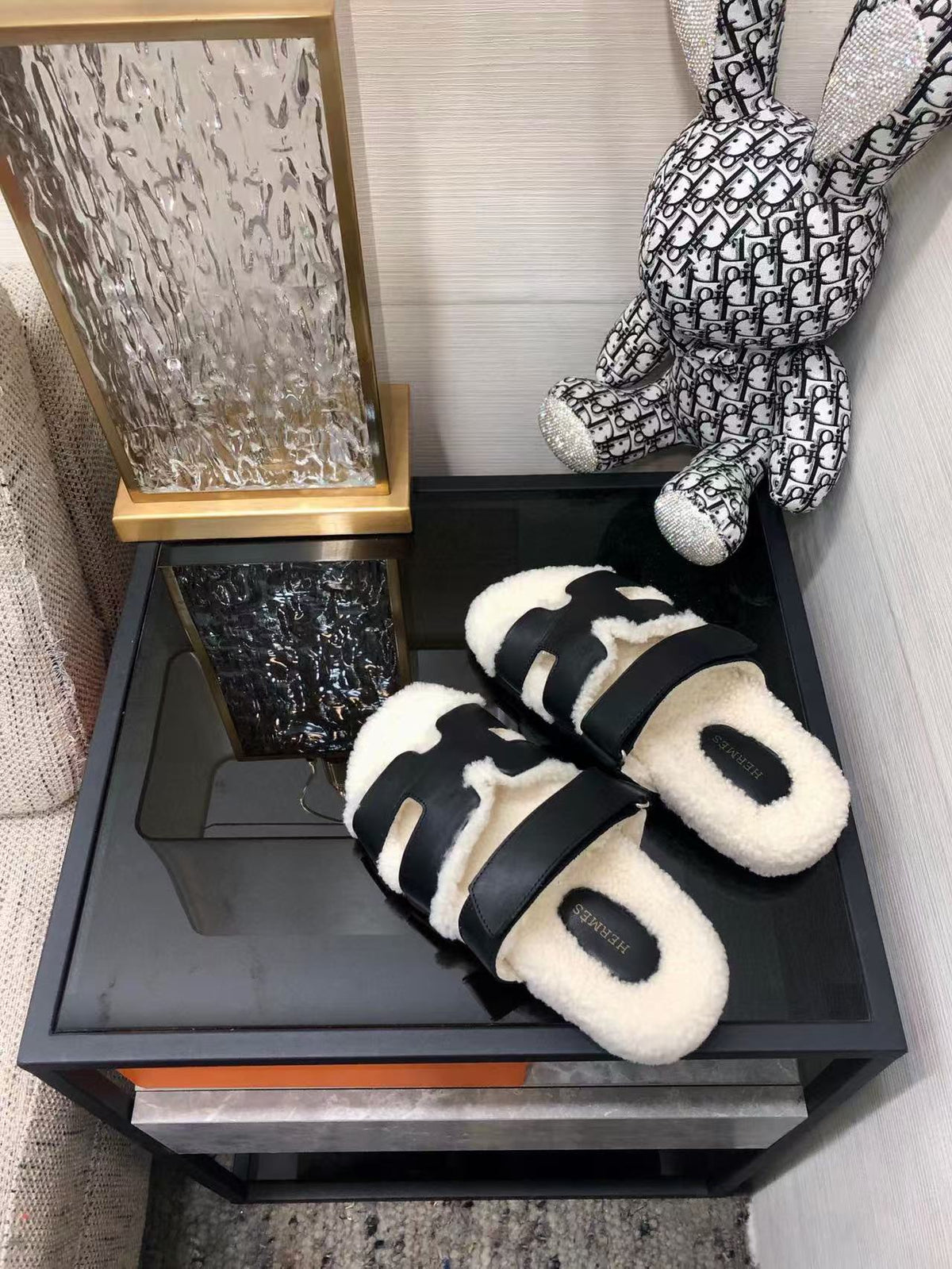 Hermès Teddy Shearling Mules