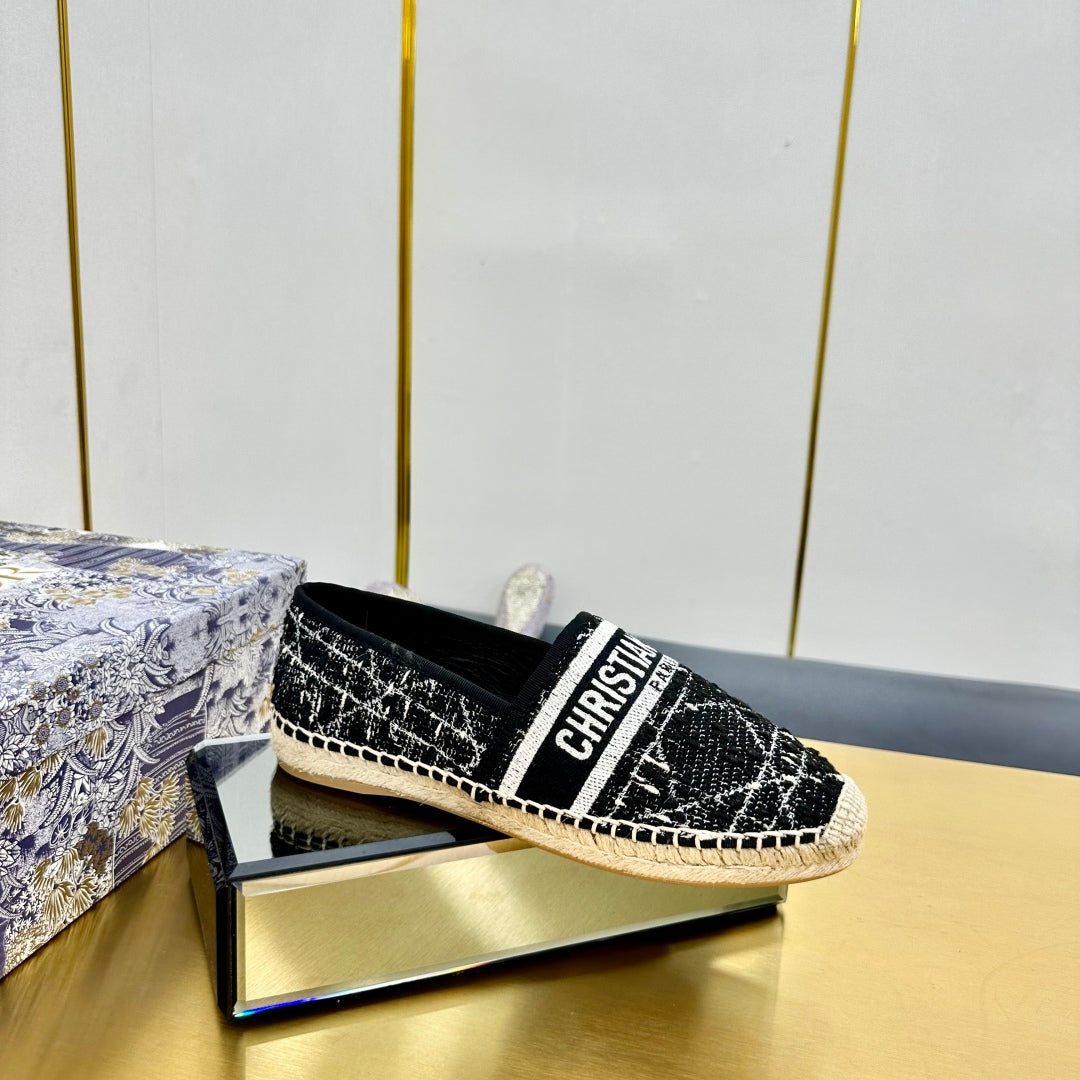Dior Granville Embroidered Espadrille Flats