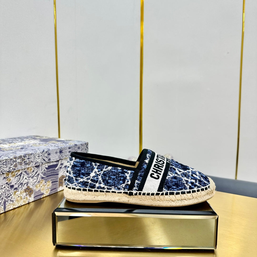 Dior Granville Embroidered Espadrille Flats