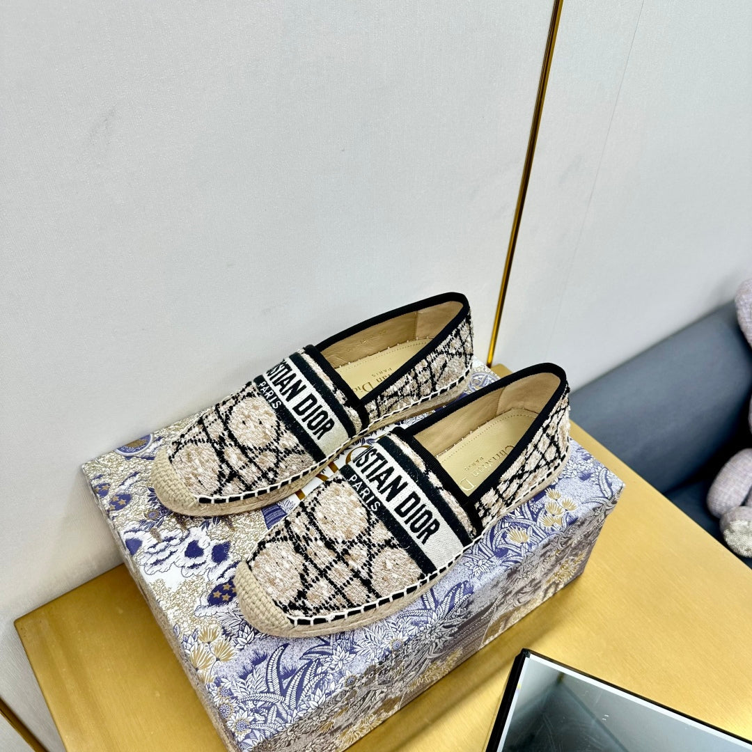 Dior Granville Embroidered Espadrille Flats