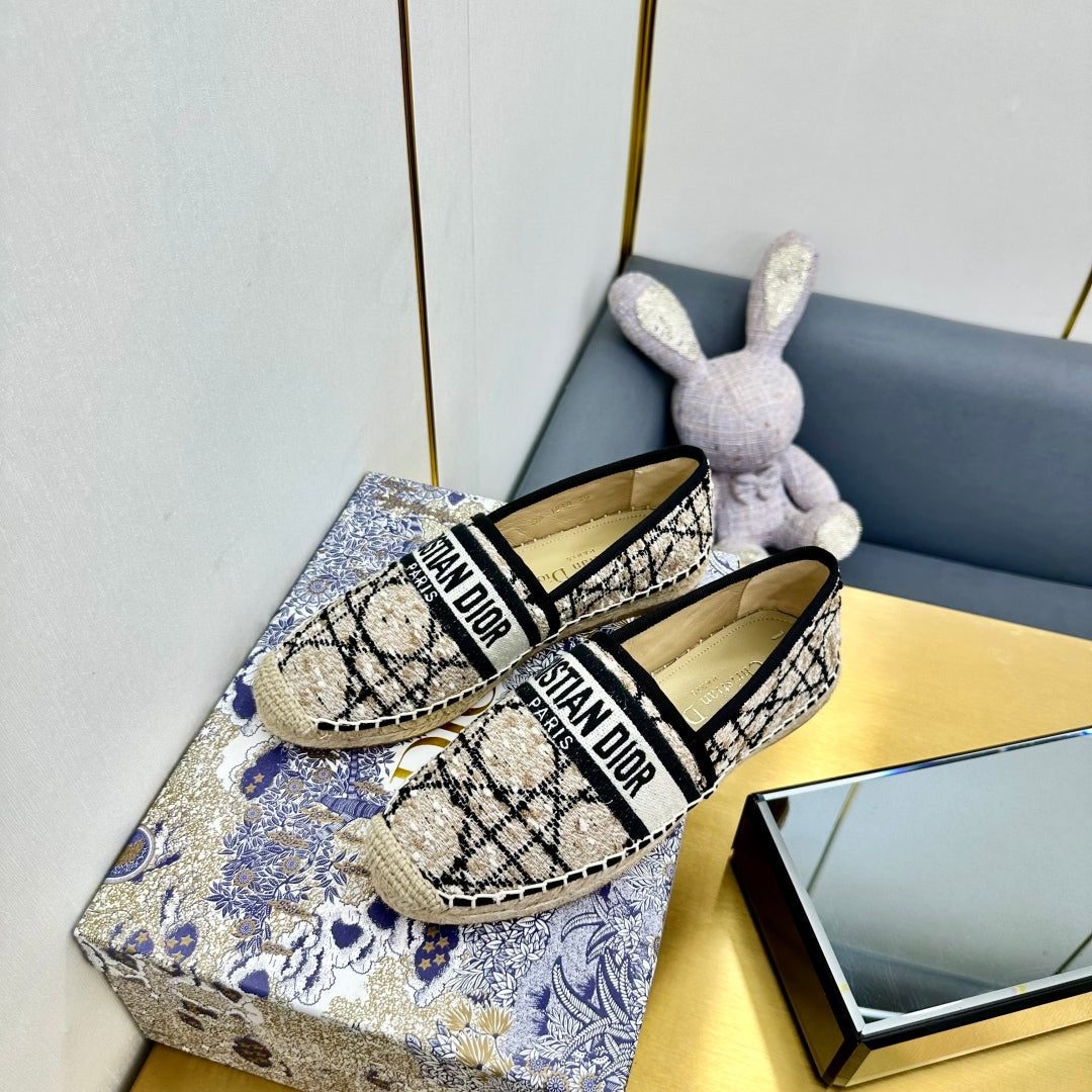 Dior Granville Embroidered Espadrille Flats