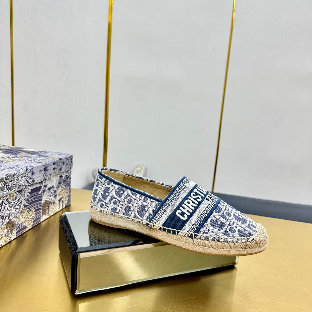 Dior Granville Embroidered Espadrille Flats