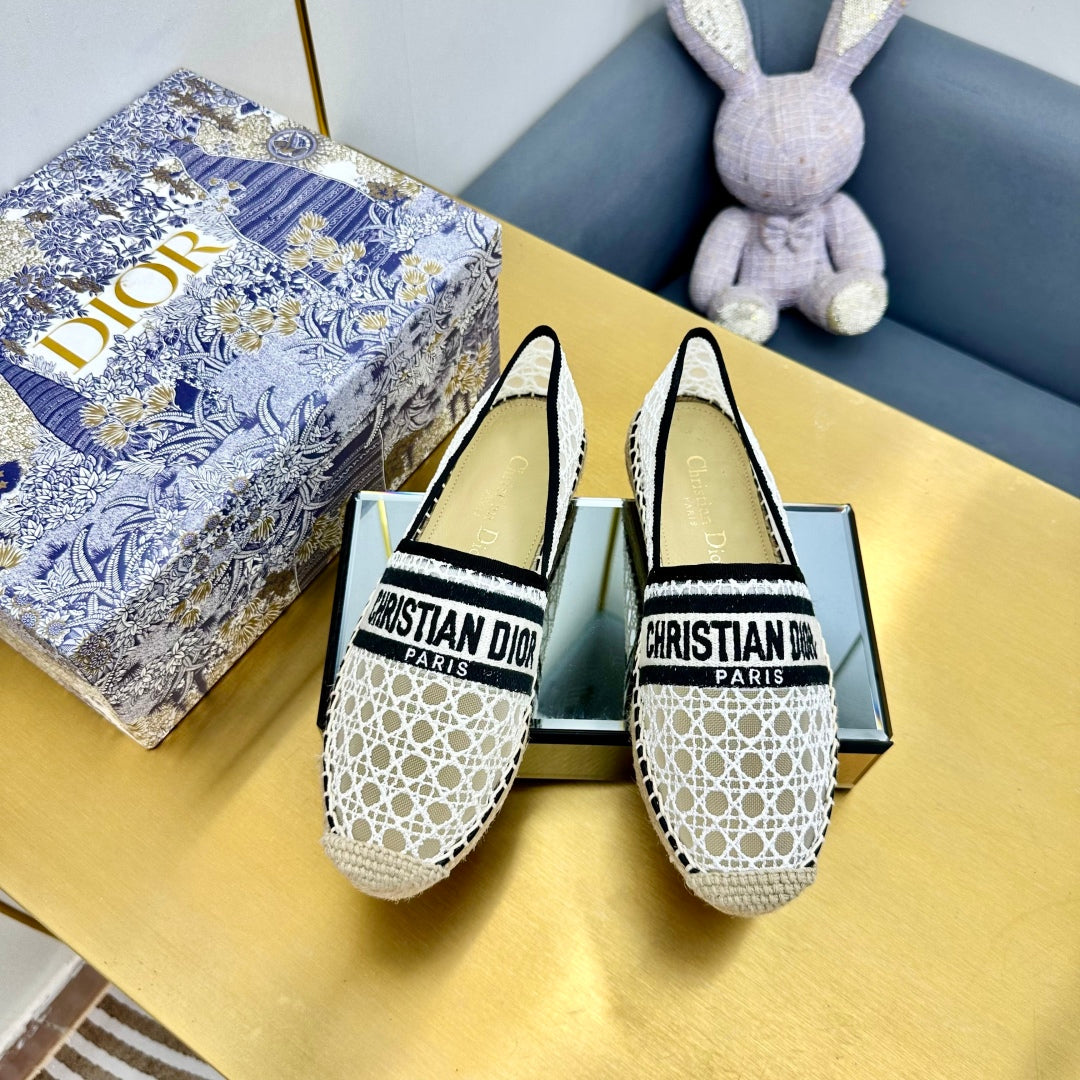 Dior Granville Embroidered Espadrille Flats