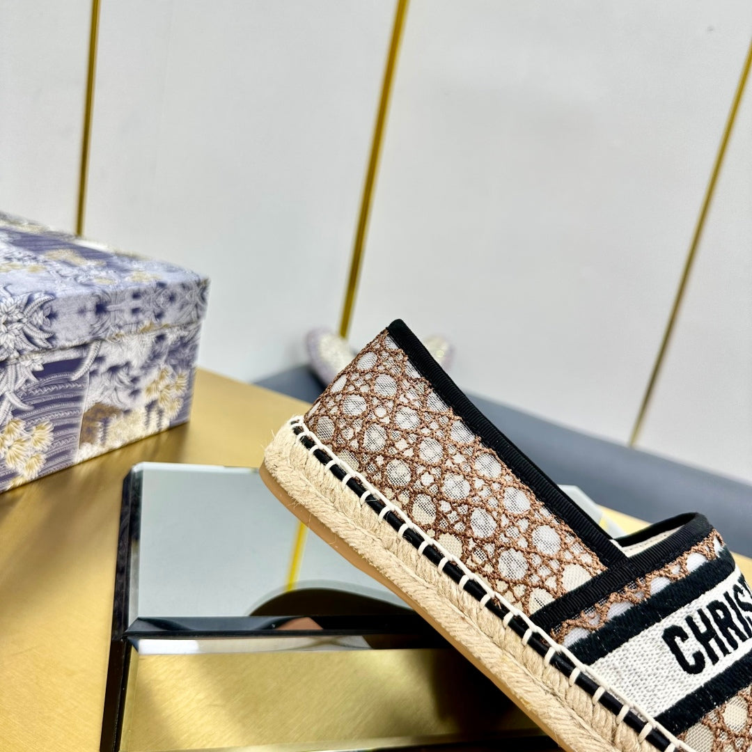Dior Granville Embroidered Espadrille Flats