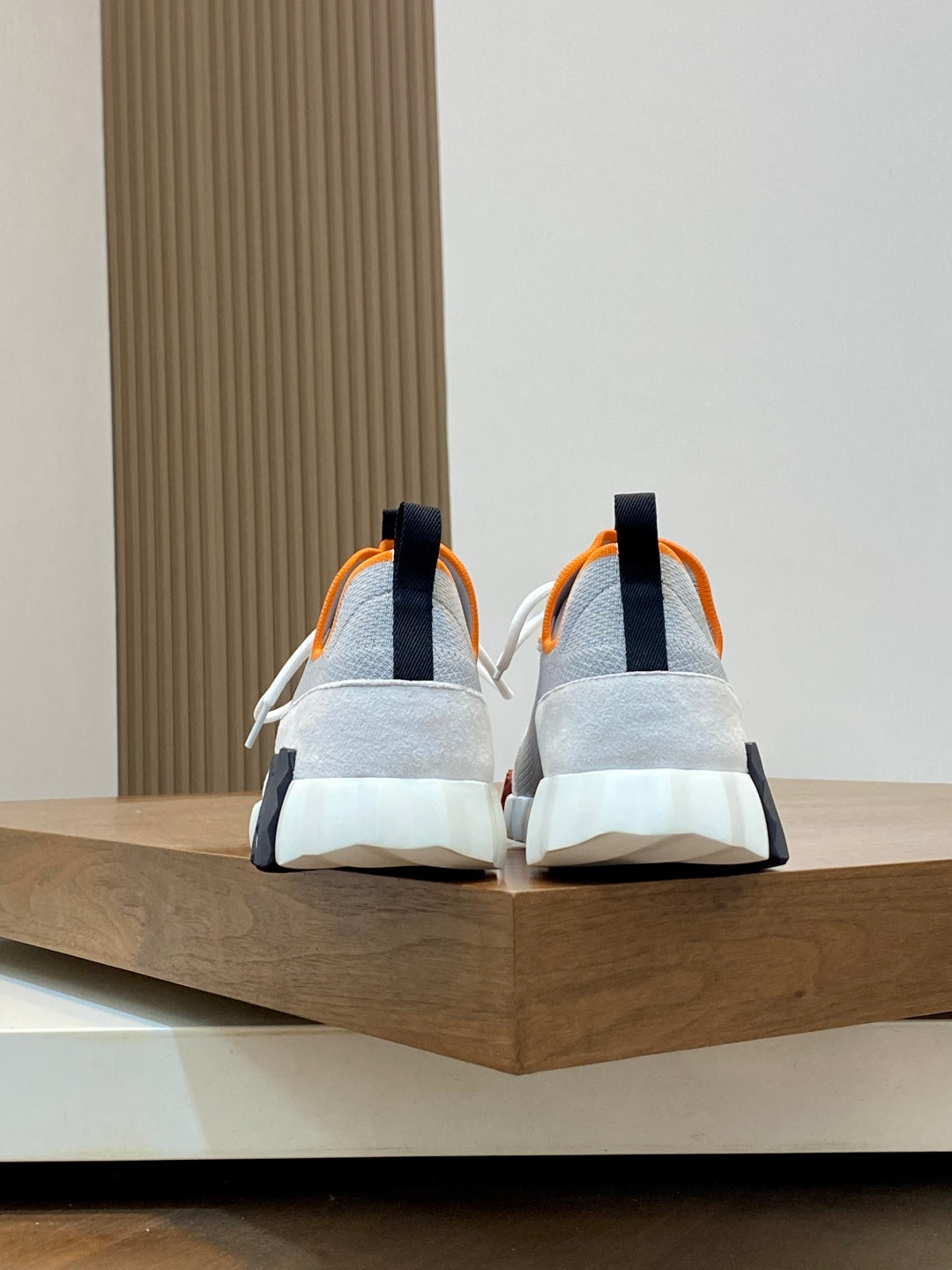 Hermès Suede and Denim Canvas Sneakers