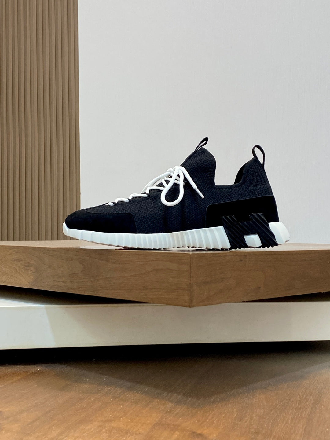 Hermès Suede and Denim Canvas Sneakers