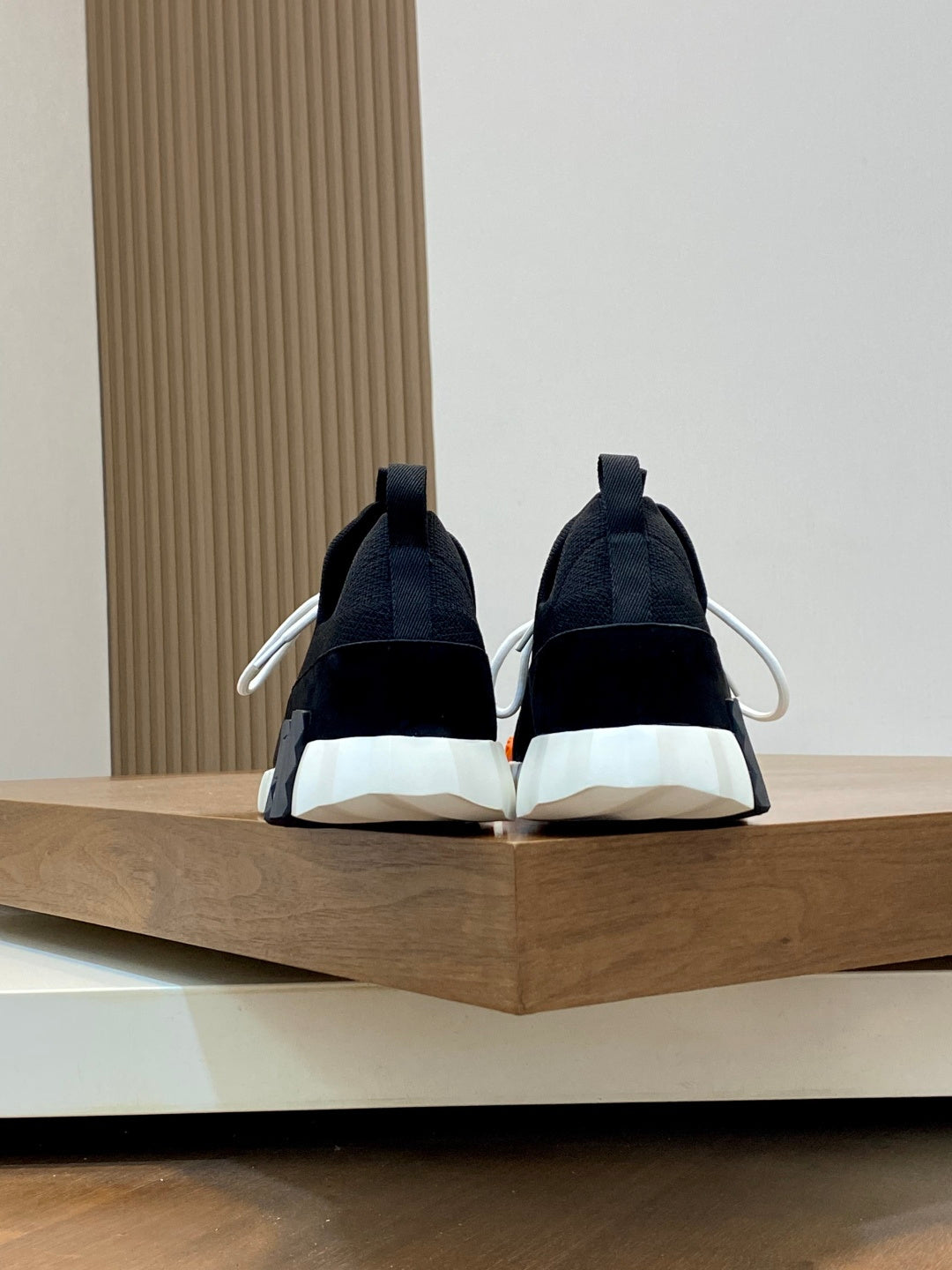 Hermès Suede and Denim Canvas Sneakers
