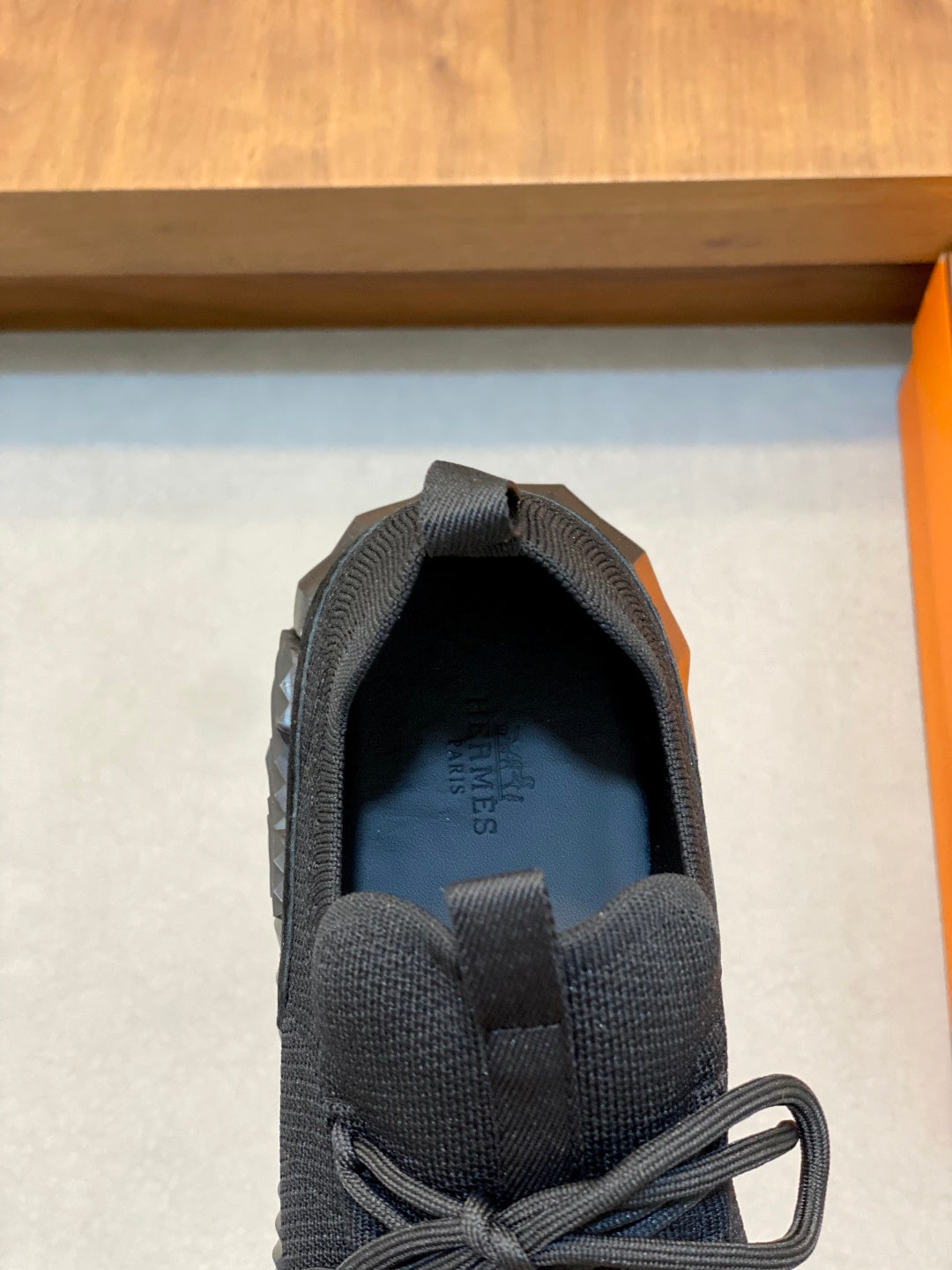 Hermès Suede and Denim Canvas Sneakers