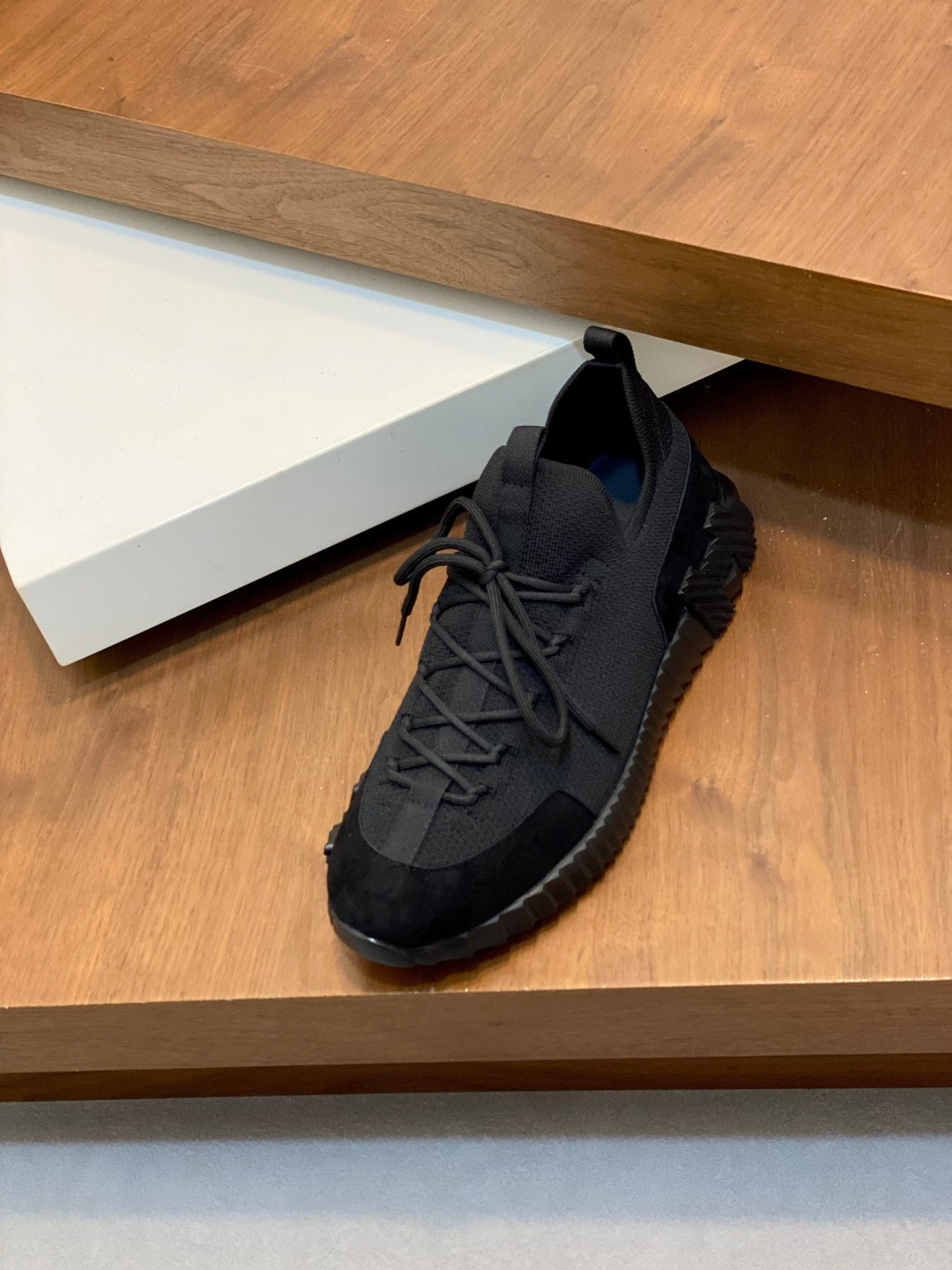 Hermès Suede and Denim Canvas Sneakers
