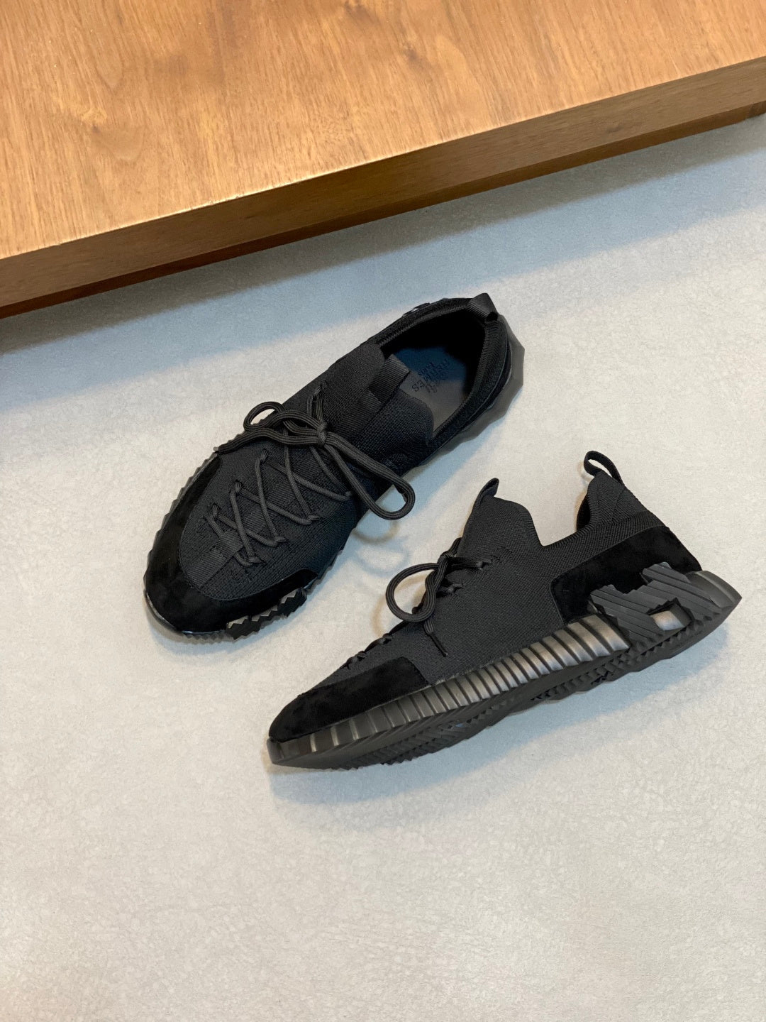 Hermès Suede and Denim Canvas Sneakers