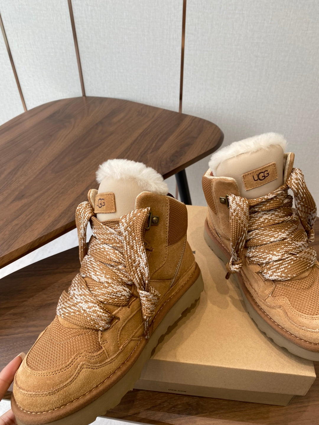 UGG Knitted Shearling Snow Boots