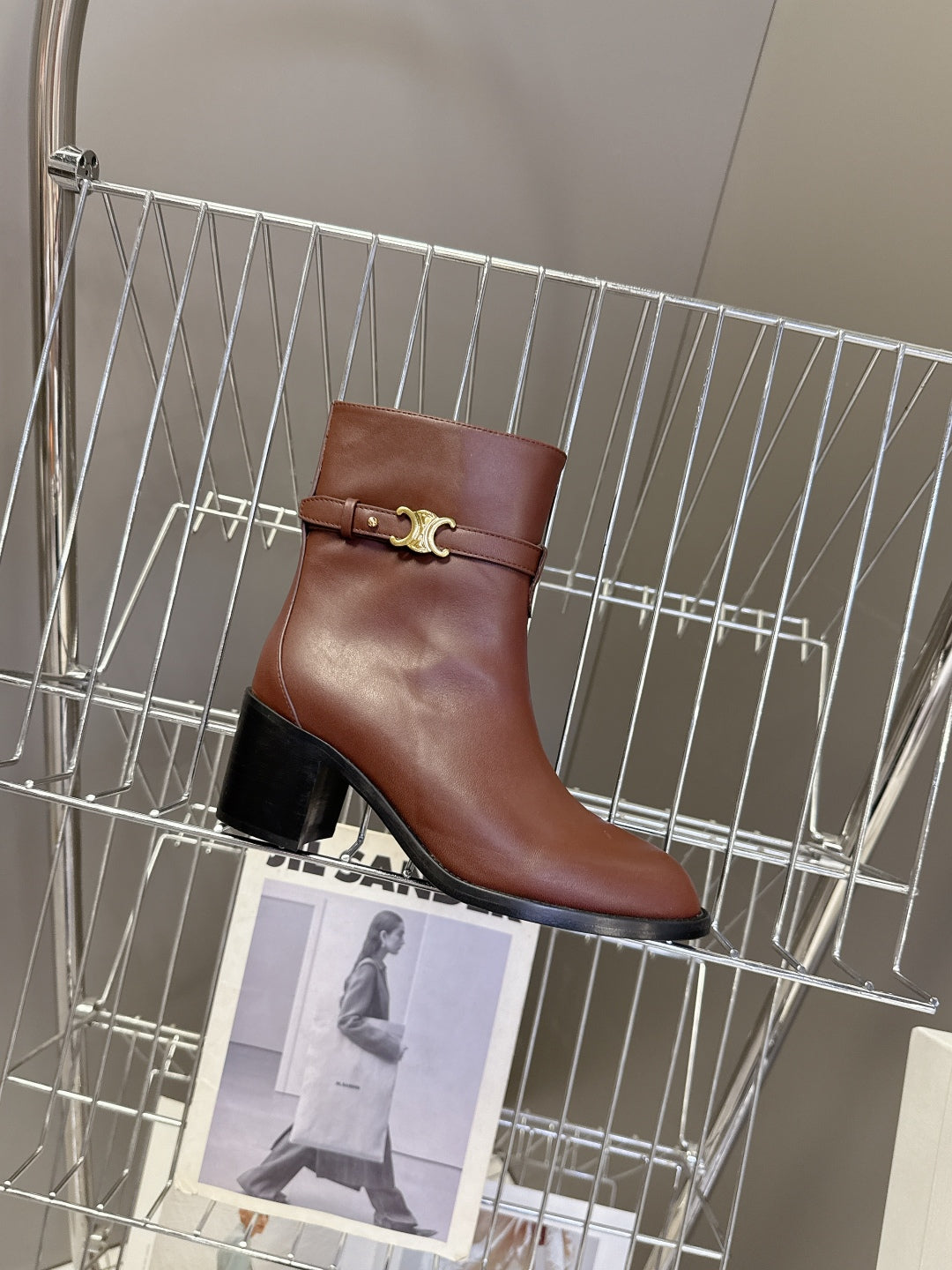 Celine Retro Triomphe Chunky Heel Ankle Boots – Autumn/Winter