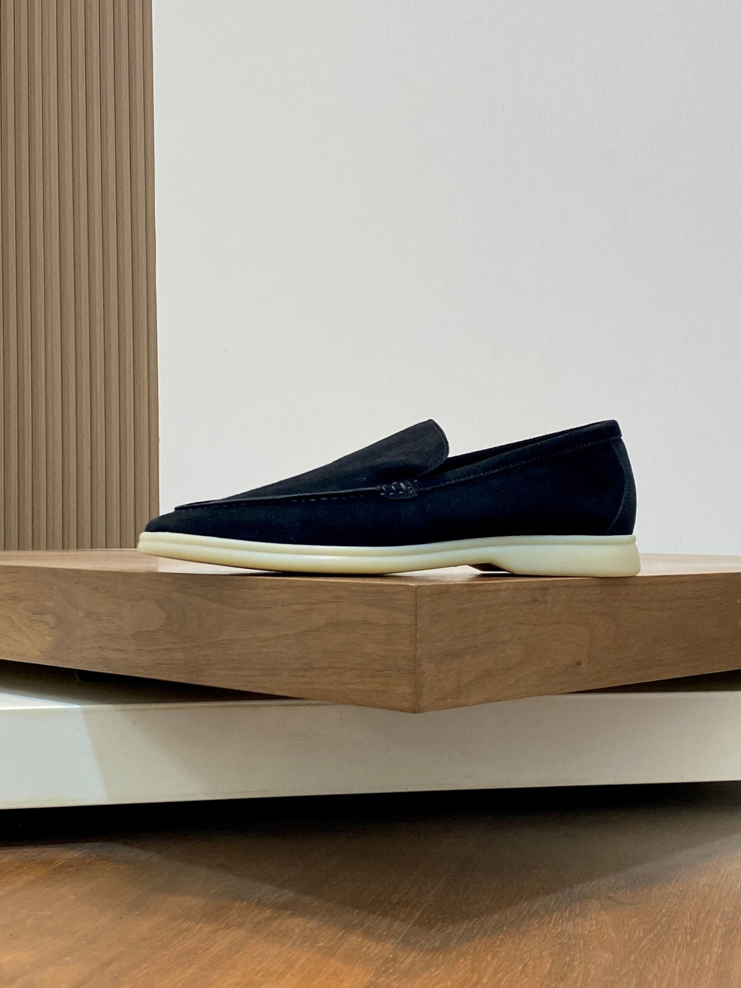 Loro Piana Suede Leather Slip-On Loafers
