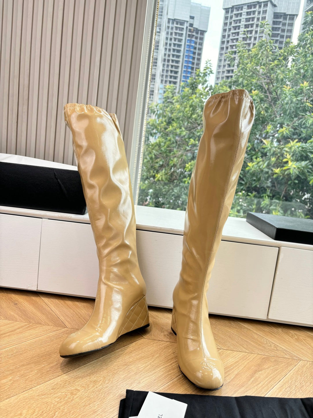 Chanel Patent Leather Combat Boots – Autumn/Winter Collection
