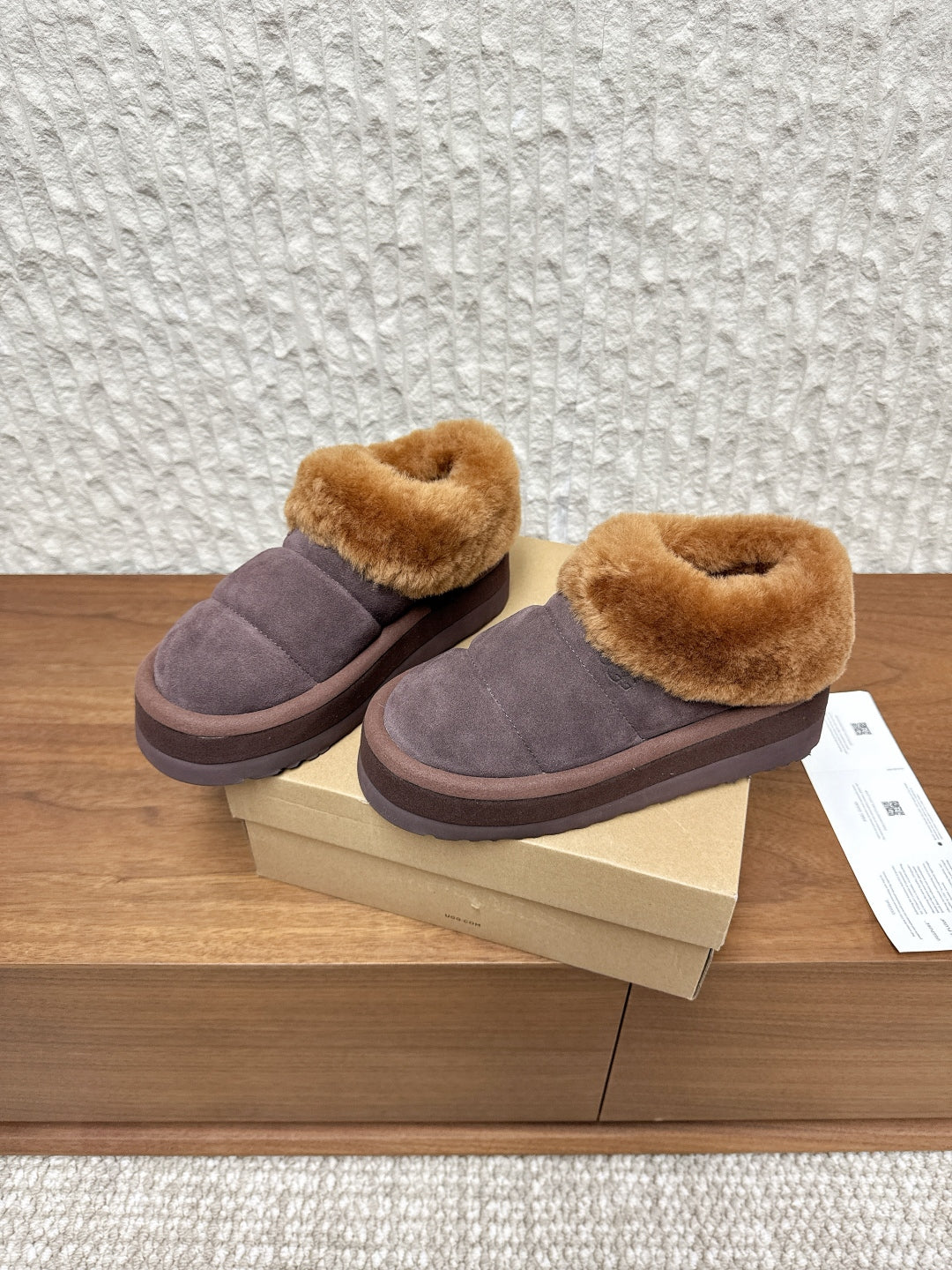UGG Sheepskin Fur-Lined Slippers – Autumn/Winter Collection